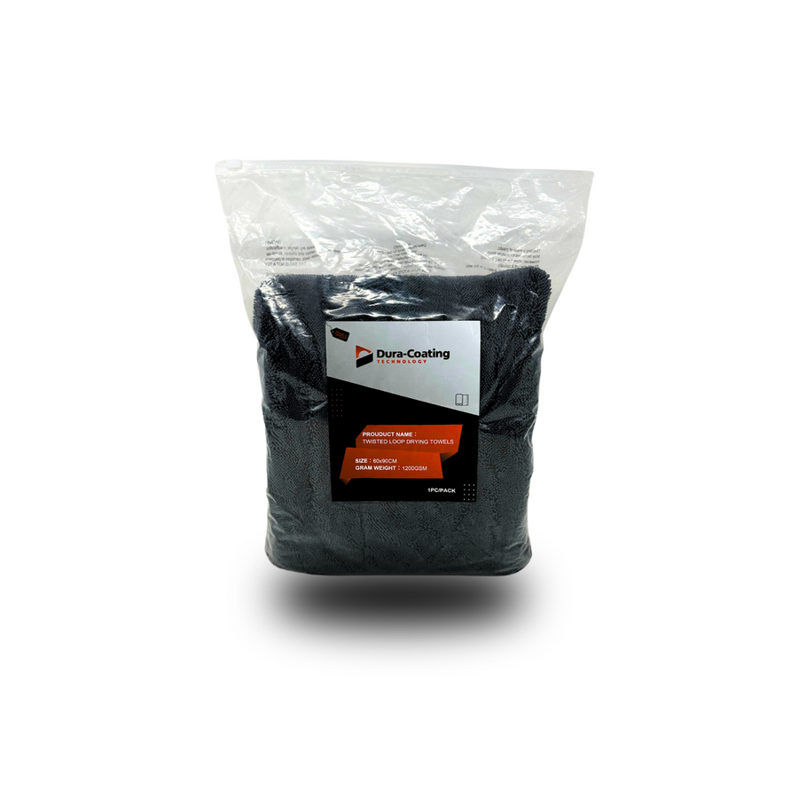 TWISTED LOOP 1200GSM- 60x90CM GRAY DRYING TOWEL