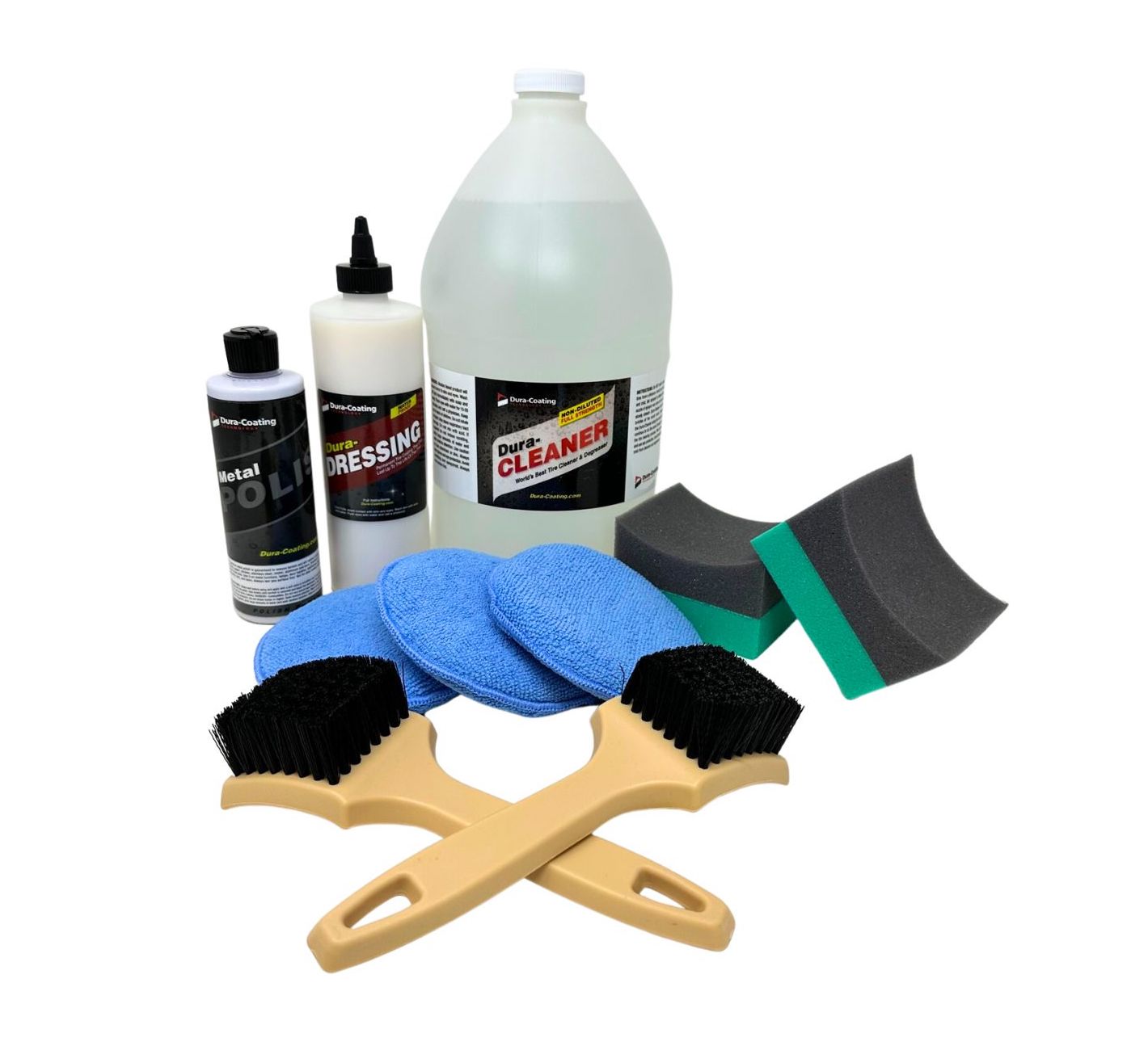 Dura-Dressing Total Tire Kit, XL Kit for 2-3 Car/Truck Kit – All Inclusive  Tire Shine, and Cleaner Kit for a Lasting Shine and Brilliant Finish - 32