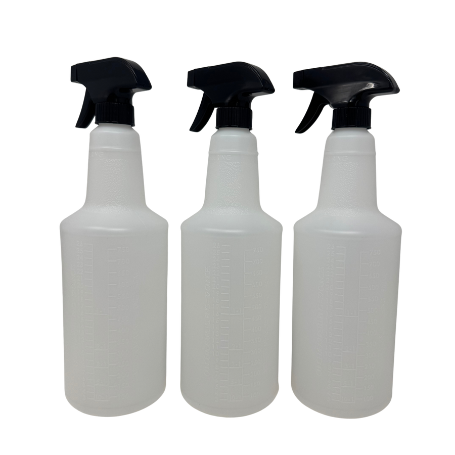 26oz spray bottles w/ dilution ratios (3 pack)