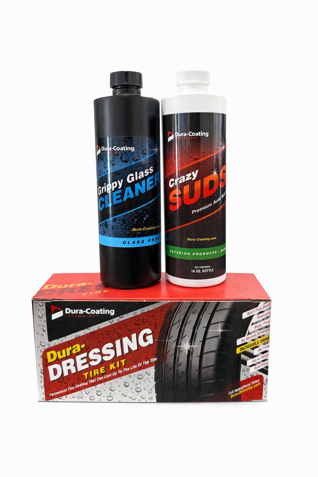 Single Car DURA-DRESSING Bonus KIT W/ AUTO WASH & GLASS CLEANER - SAVE 20% Single Car DURA-DRESSING Bonus KIT W/ AUTO WASH & GLASS CLEANER - SAVE 20%