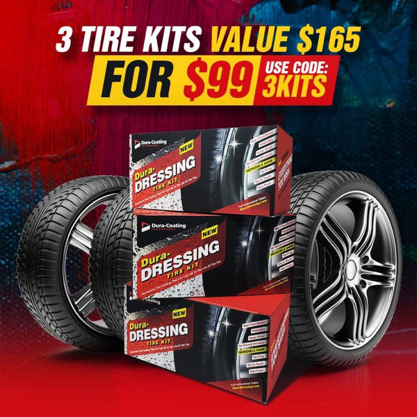 Dura-Dressing Total Tire Kit XL (2 Cars/SUV/Pickup Truck) Made In USA